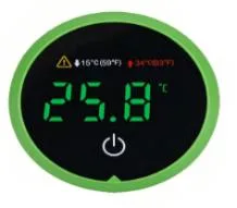Digital thermometer with alarm, two housing shapes