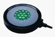 Disc air stone with colour-changing LED, 13.5 cm across