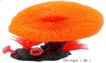 Glowing fungia coral ornament, two colours, 13×11×11 cm