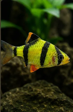 GloFish Tiger Barb, fluorescent, colour mix
