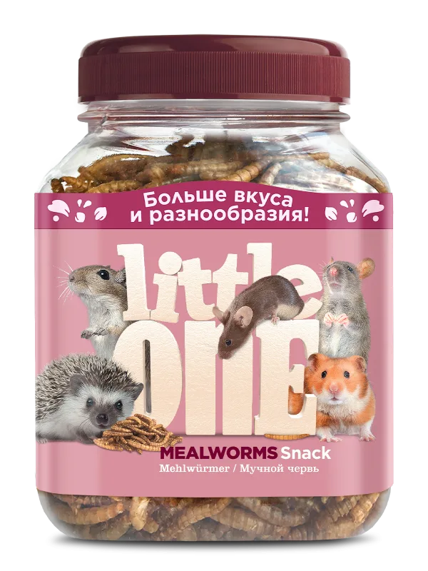 Little One Mealworms snack for omnivorous small pets